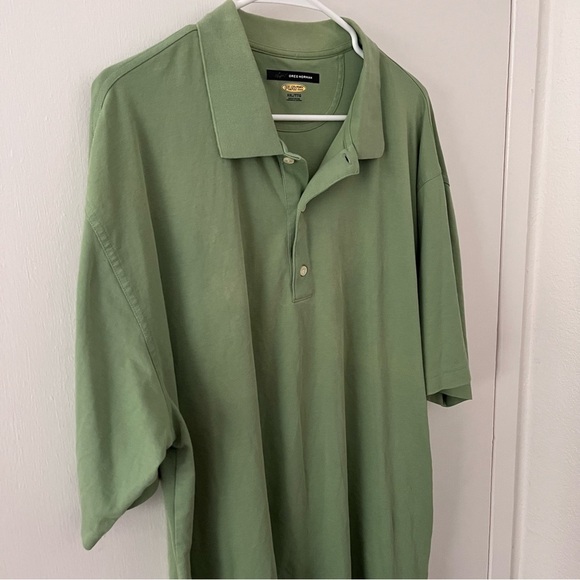 Greg Norman Men’s Play Dry Performance Mesh Polo Green Short Sleeve XXL - Picture 4 of 12